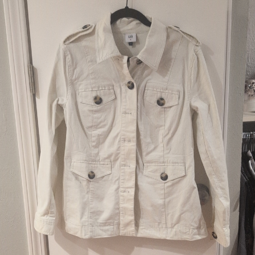 CAbi Women's Cream Utility Jacket